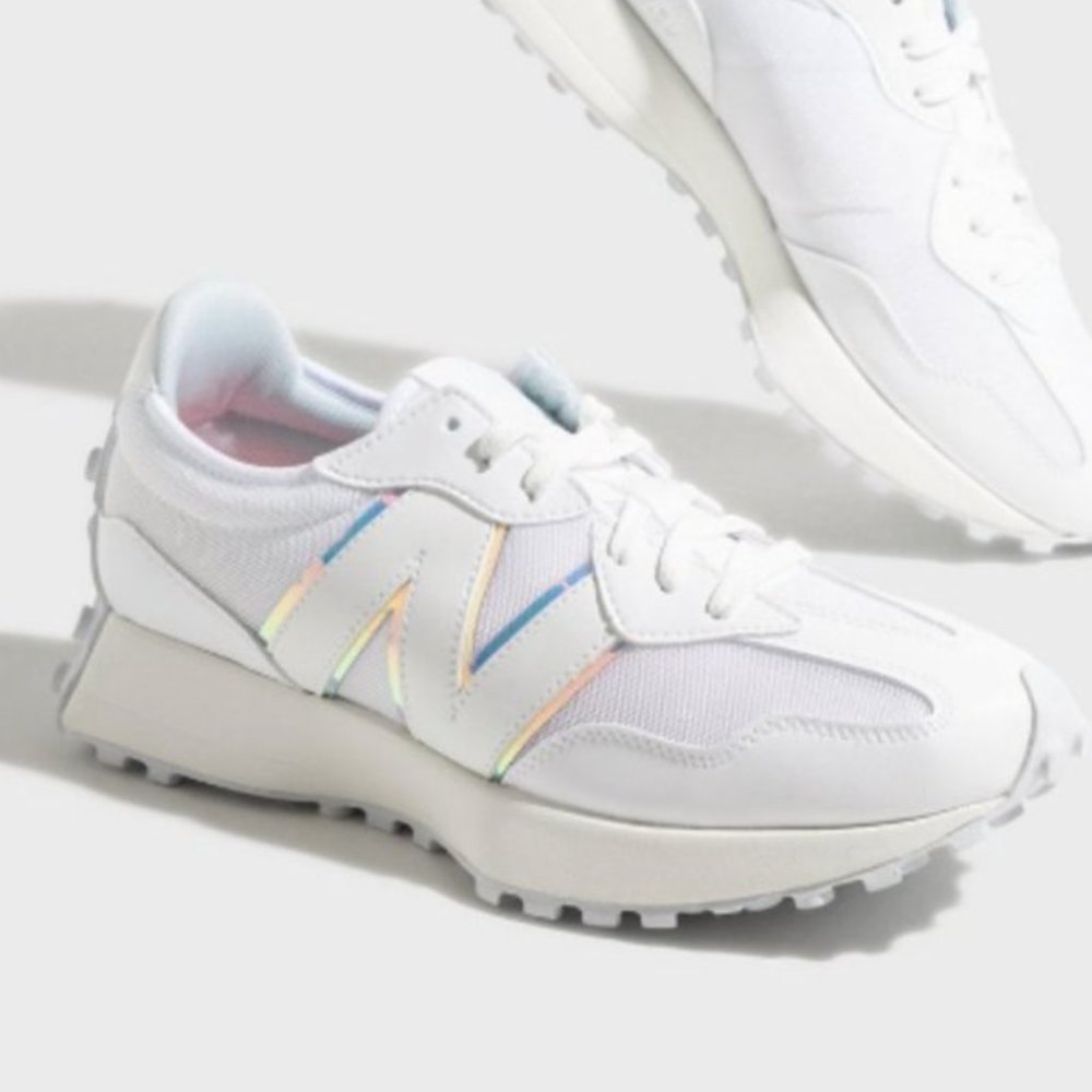 New Balance 327 W11.5/M10 Unisex Casual Sneakers Shoes White NEW - Picture 4 of 4
